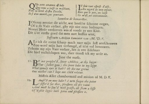 Quatrains accompanying scenes of a lady's maid and a wet nurse