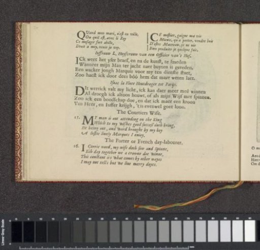 Quatrains accompanying scenes of an officer's wife and a woodcutter