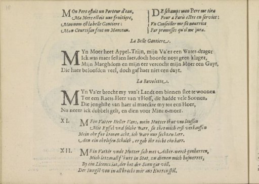 Quatrains accompanying the portraits of the courtesans named Margo la belle Gantiere and Anna la Bavolette