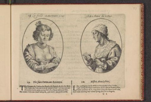 Portraits of the courtesans named La Belle Zavonare and Anna la Vetz