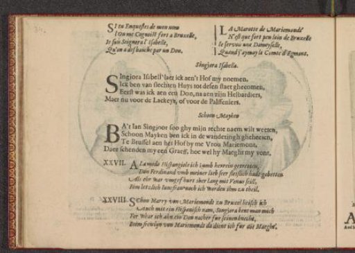 Quatrains accompanying the portraits of the courtesans named Signora Isabella and Beautiful Mayken