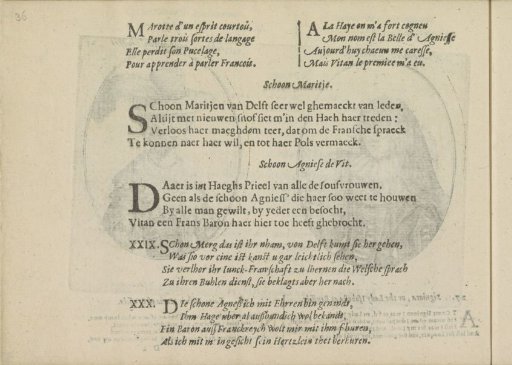 Quatrains accompanying the portraits of the courtesans named Beautiful Maritje and Beautiful Agnes de Vit