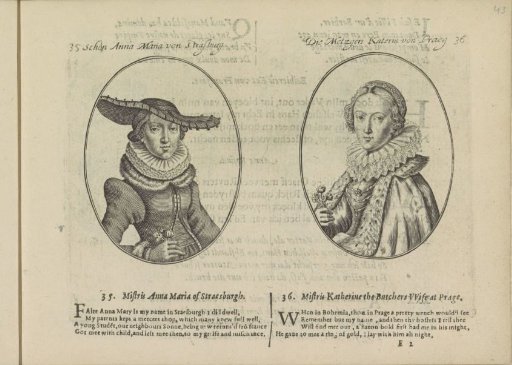 Portraits of the courtesans Maria of Strasbourg and butcher's wife Catrijn of Prague