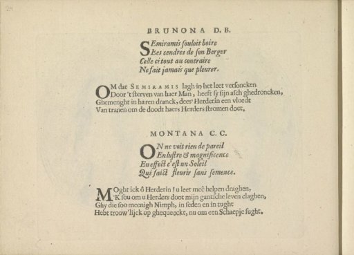 Quatrains accompanying the performances of Brunona D.B. and Montana C.C.