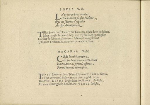 Quatrains accompanying the performances of Sedia N.O. and Macarea Nam.