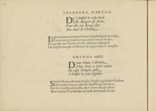 Quatrains accompanying the performances of Telobera N.AM.T.L.A. and Channa Amst.