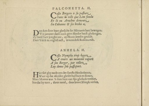 Quatrains accompanying the performances of Falconetta A.H. and Anhela H.
