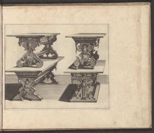 Four tables, stacked