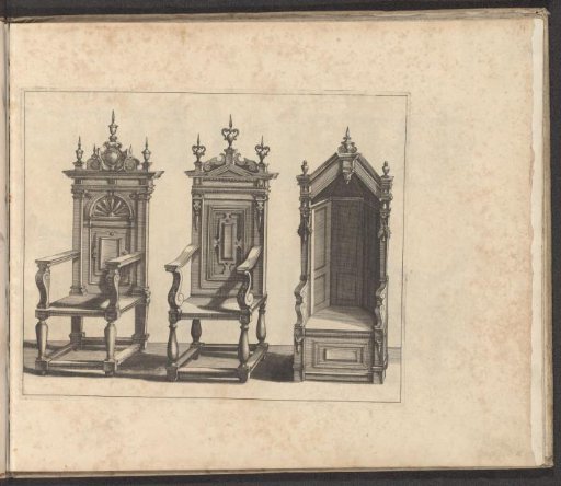 Three chairs with high backs