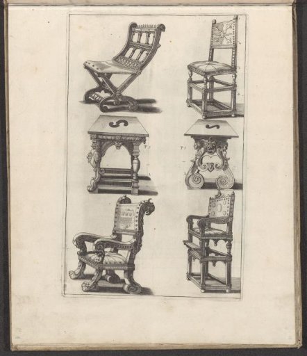 Four chairs and two tables