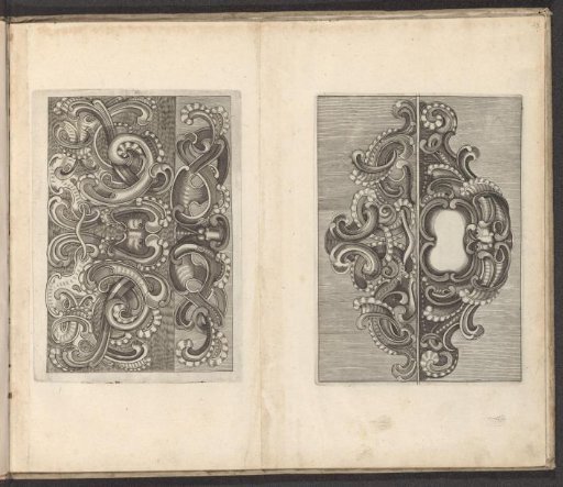 Four ornaments in the rocaille style