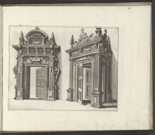 Two door portals, with open doors