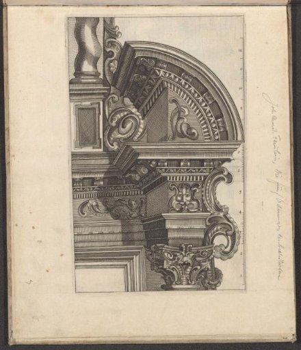 Headpiece with broken pediment
