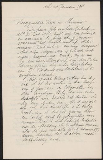 Letter to Max Wilhelm Carl Weber and Anne Antoinette Weber-Van Bosse