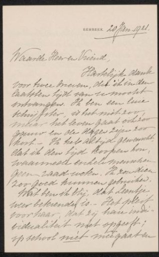 Letter to August Allebé