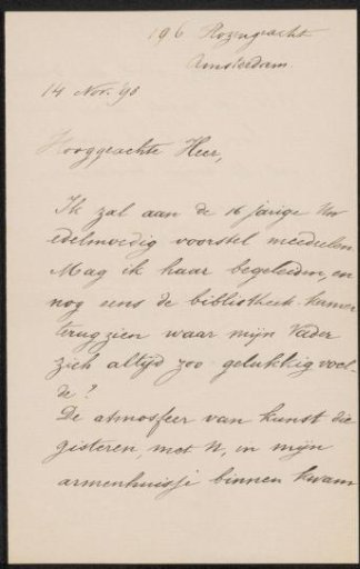 Letter to August Allebé