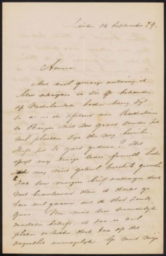 Letter to August Allebé