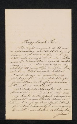 Letter to August Allebé
