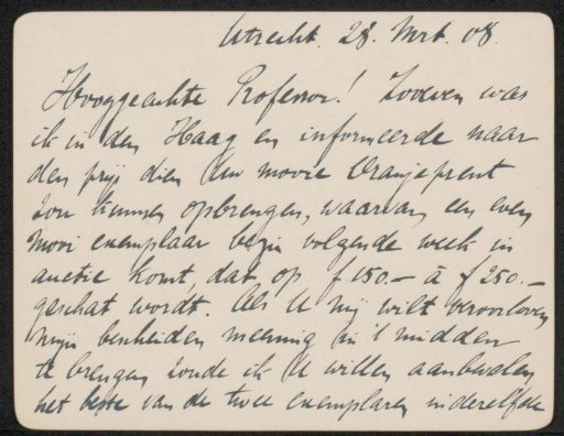 Letter to August Allebé