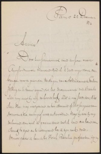 Letter to August Allebé