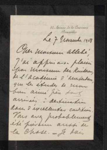 Letter to August Allebé