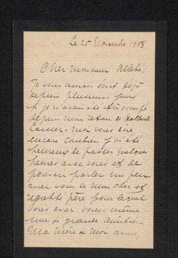 Letter to August Allebé
