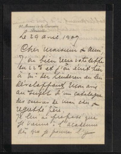 Letter to August Allebé