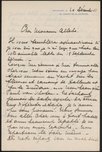 Letter to August Allebé
