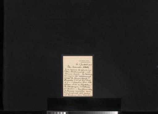 Letter to August Allebé
