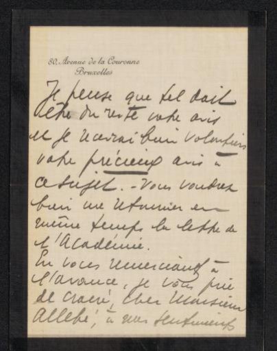 Letter to August Allebé