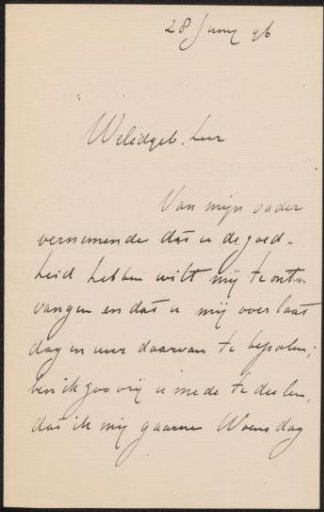 Letter to August Allebé