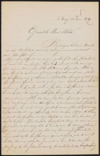 Letter to August Allebé