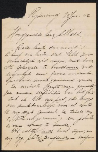 Letter to August Allebé