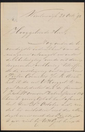 Letter to August Allebé