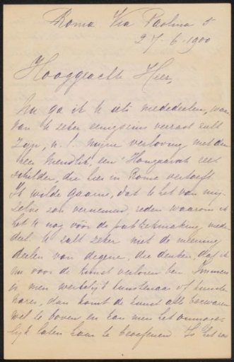 Letter to August Allebé