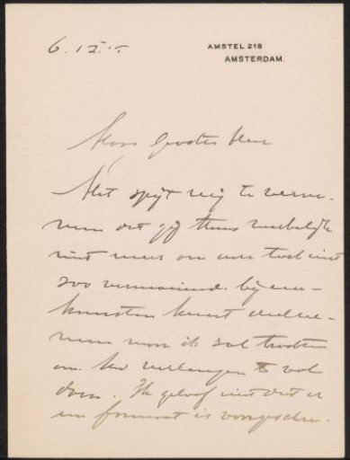 Letter to August Allebé
