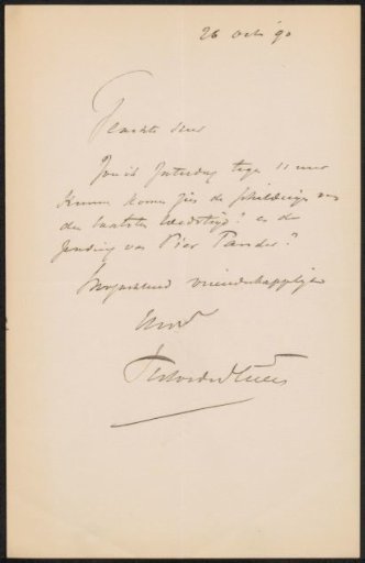 Letter to August Allebé