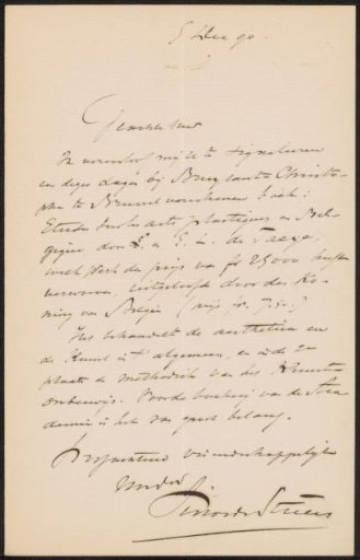 Letter to August Allebé