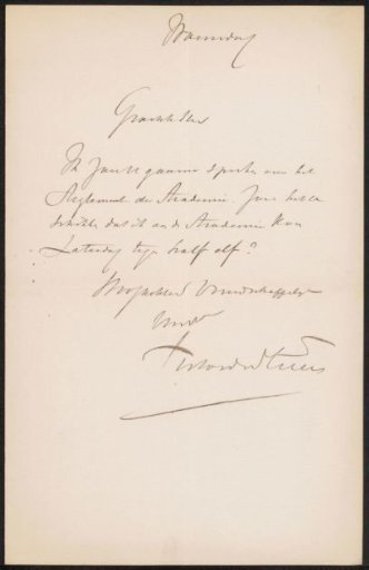 Letter to August Allebé