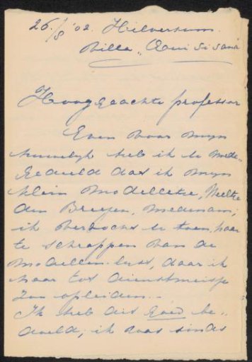 Letter to August Allebé