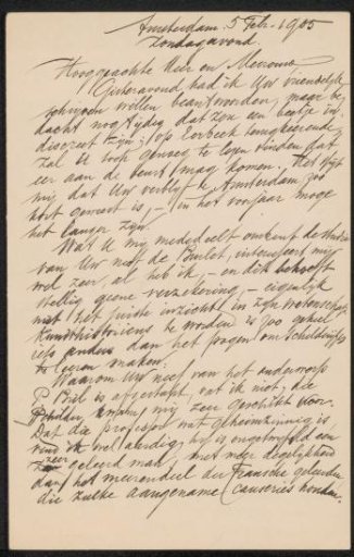 Letter to Max Wilhelm Carl Weber and Anne Antoinette Weber-Van Bosse
