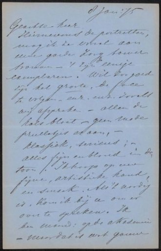 Letter to August Allebé