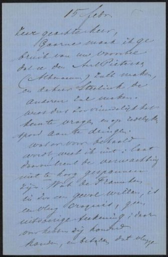 Letter to August Allebé