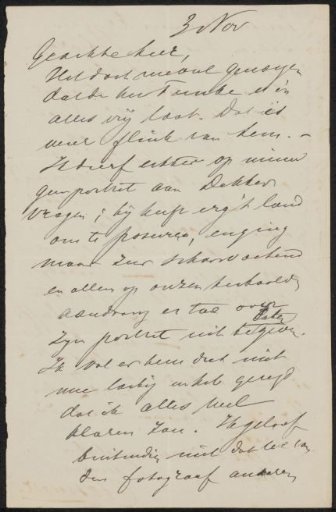 Letter to August Allebé