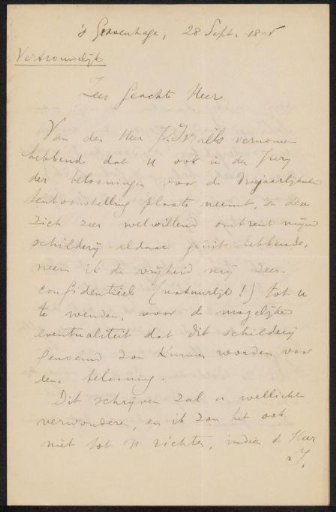 Letter to August Allebé