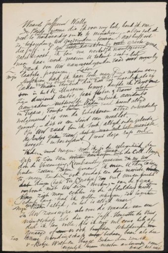 Draft letter to Wally Moes