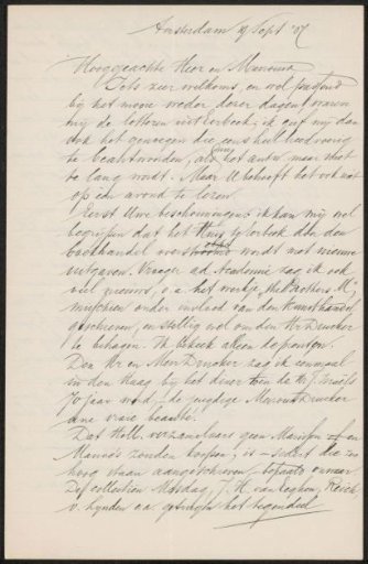 Letter to Max Wilhelm Carl Weber and Anne Antoinette Weber-Van Bosse