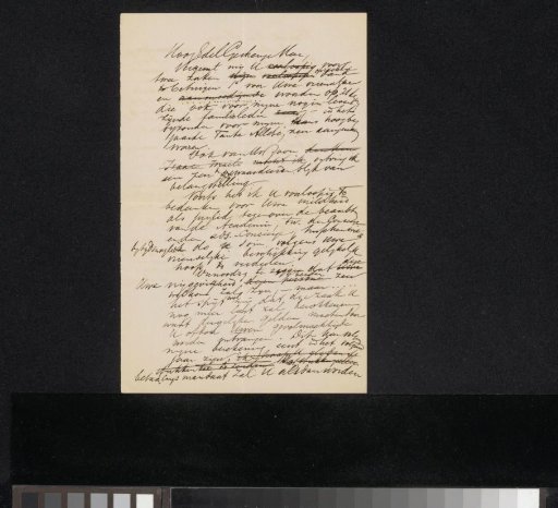 Draft letter to an anonymous recipient and draft letter to Willem Witsen