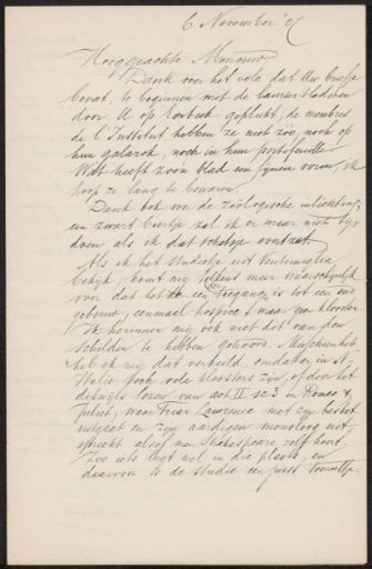 Letter to Anne Antoinette Weber-Van Bosse