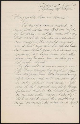 Letter to Max Wilhelm Carl Weber and Anne Antoinette Weber-Van Bosse